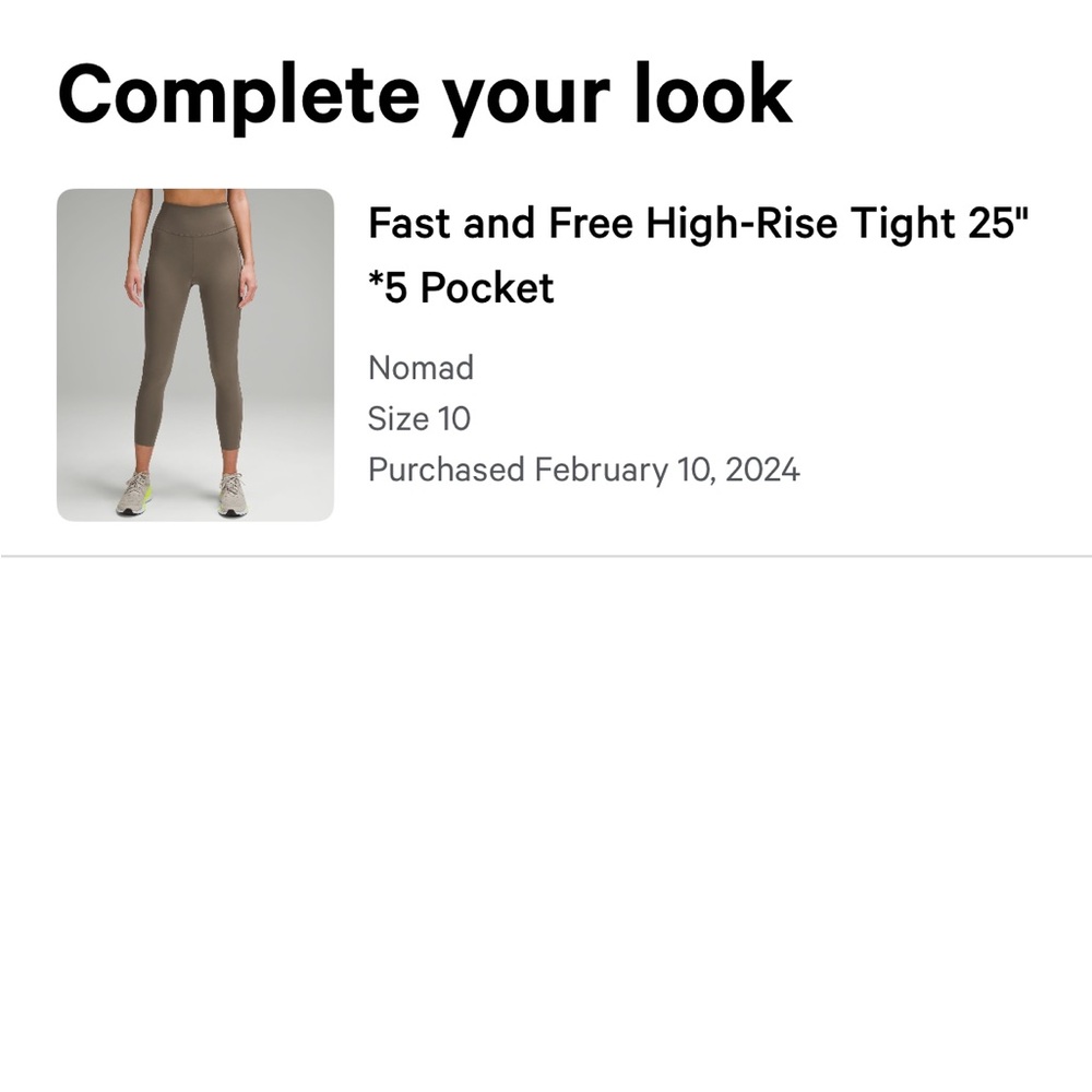 lululemon athletica Fast and Free High-Rise Tight 25" - Brown